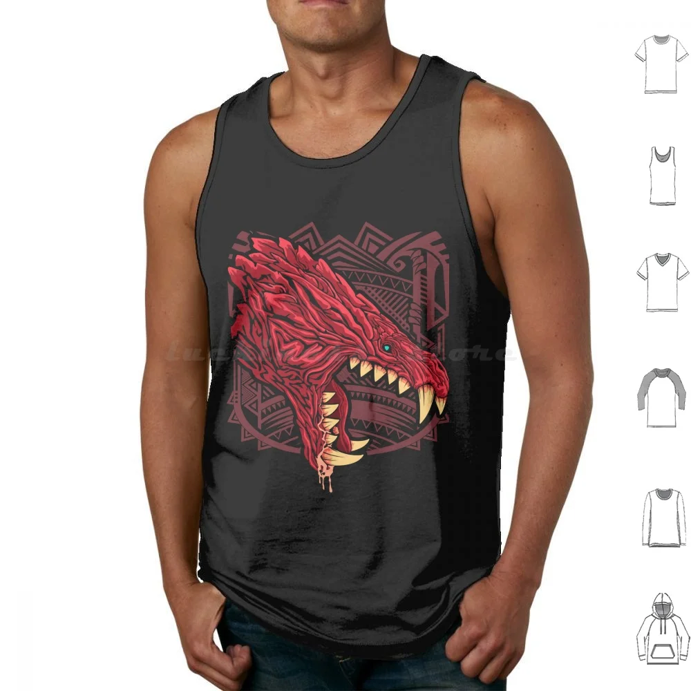 Odogaron Mhw Head Side Canotte Gilet Senza Maniche Monster Hunter Monster Hunter World Mhw Mh World Anjanath Barroth Bazelgeuse
