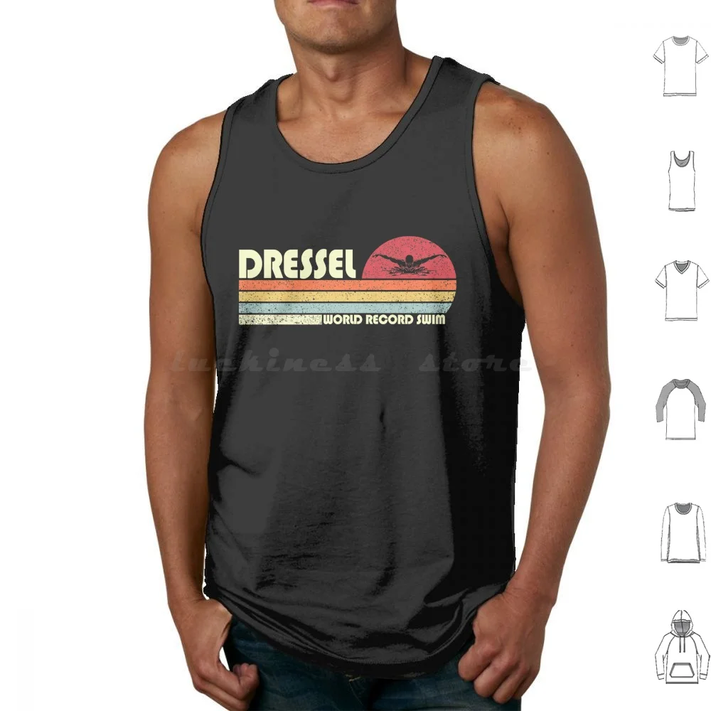Vintage Dressel Us Swimming Team World Record Swim 2021 Canotte Stampa Cotton Us Swimming Team Caeleb Dressel Swimming