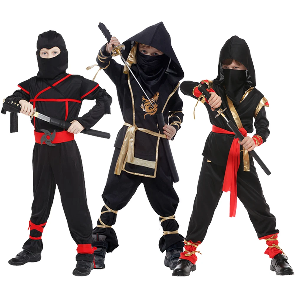 Ninja Costume Bambini Arti Marziali Cosplay Halloween Fancy Dress Boy Party Decorations Forniture Uniformi