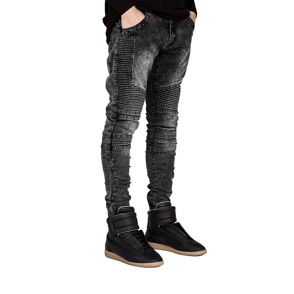 Jeans Skinny Da Uomo Jeans Da Motociclista Jeans Strech Da Uomo Y2101