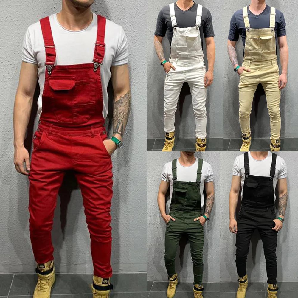 Pantaloni Da Motociclista Casual Da Uomo Jeans Da Uomo Salopette Salopette Di Jeans Salopette Da Uomo Tute Da Uomo Pantaloni Da Lavoro Cargo Pantaloni