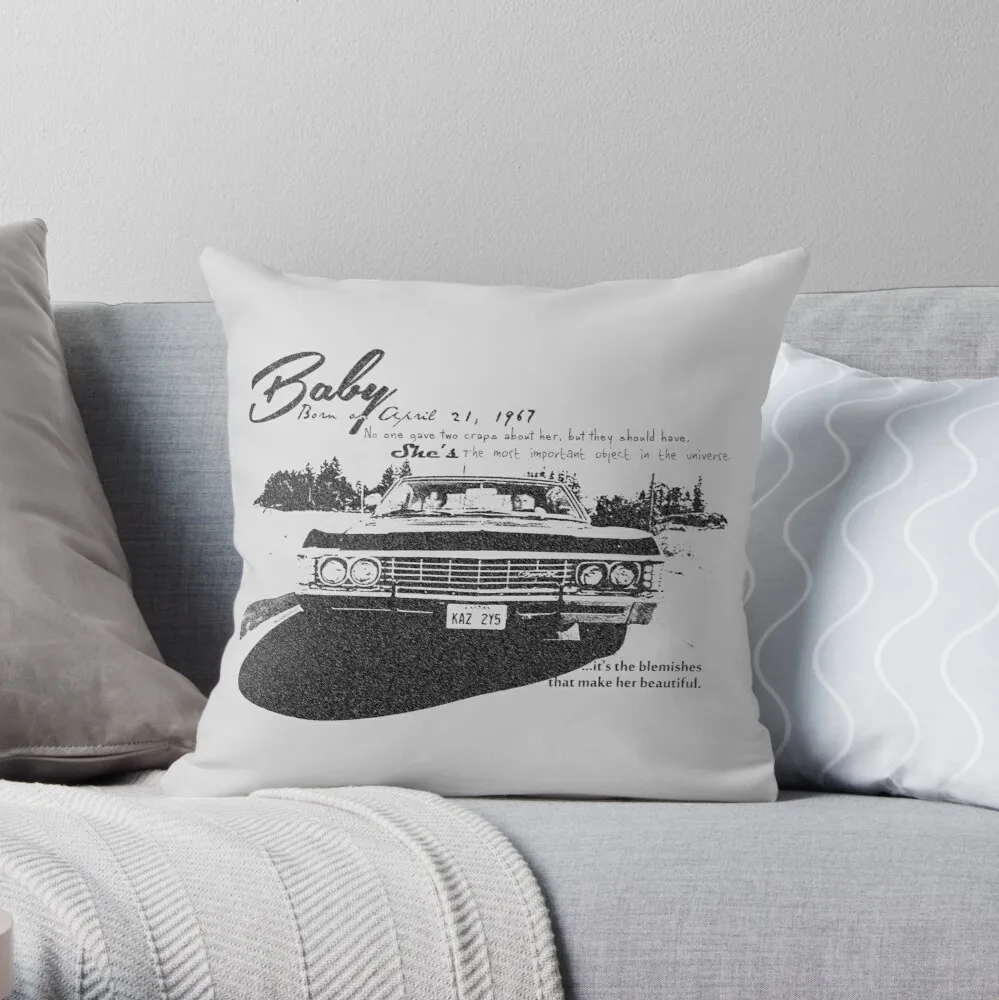 Baby Supernatural 67 Impala Federa Per Cuscino In Poliestere Home Decora Kussensloop Almohada Poszewka