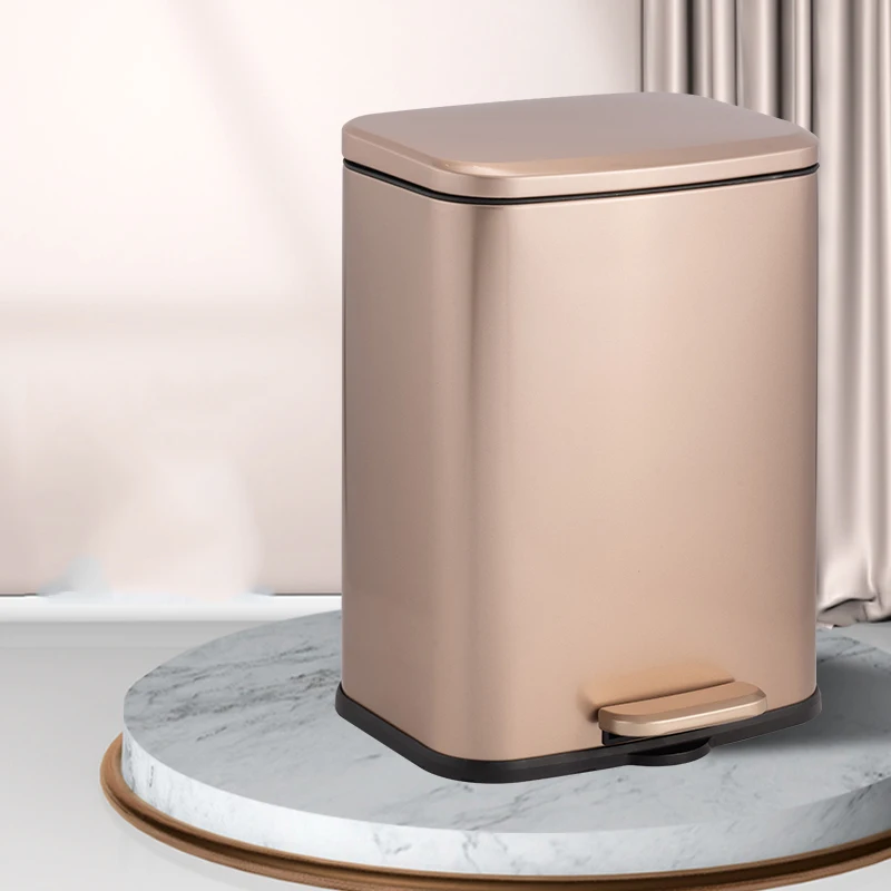 Cestino Della Spazzatura Di Lusso Cestino Della Cucina Cestino Della Spazzatura Scrivania In Acciaio Inossidabile Con Pedale Cubo Basura Cocina Strume