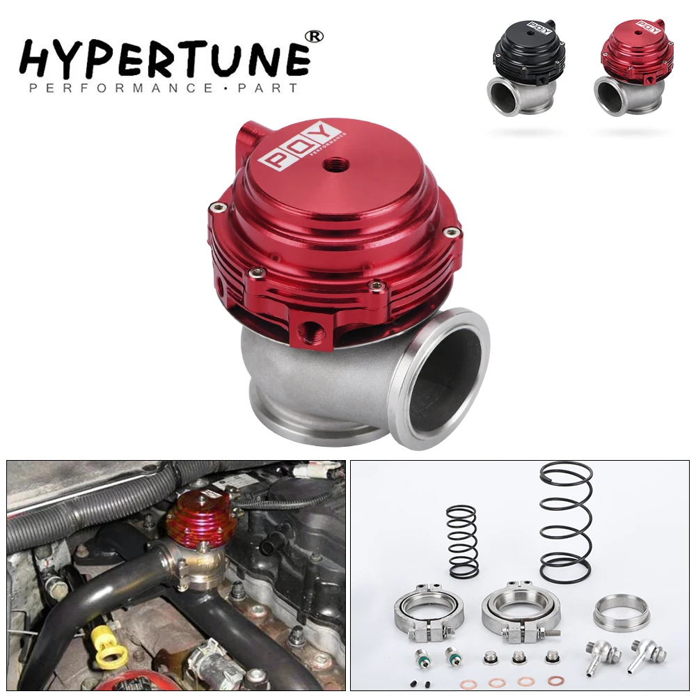 Hypertune-Acqua Di Raffreddamento 44 Millimetri Wastegate Esterna Turbo Rosso/Nero Con Flangia/Hardware Mv-R Raffreddato Ad Acqua Ht5834