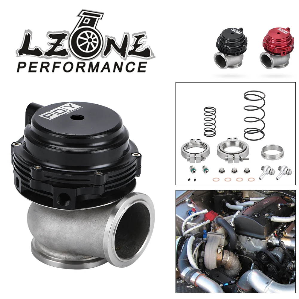 Lzone-Acqua Di Raffreddamento 44 Millimetri Wastegate Esterna Turbo Rosso/Nero Con Flangia/Hardware Mv-R Raffreddato Ad Acqua Jr5834