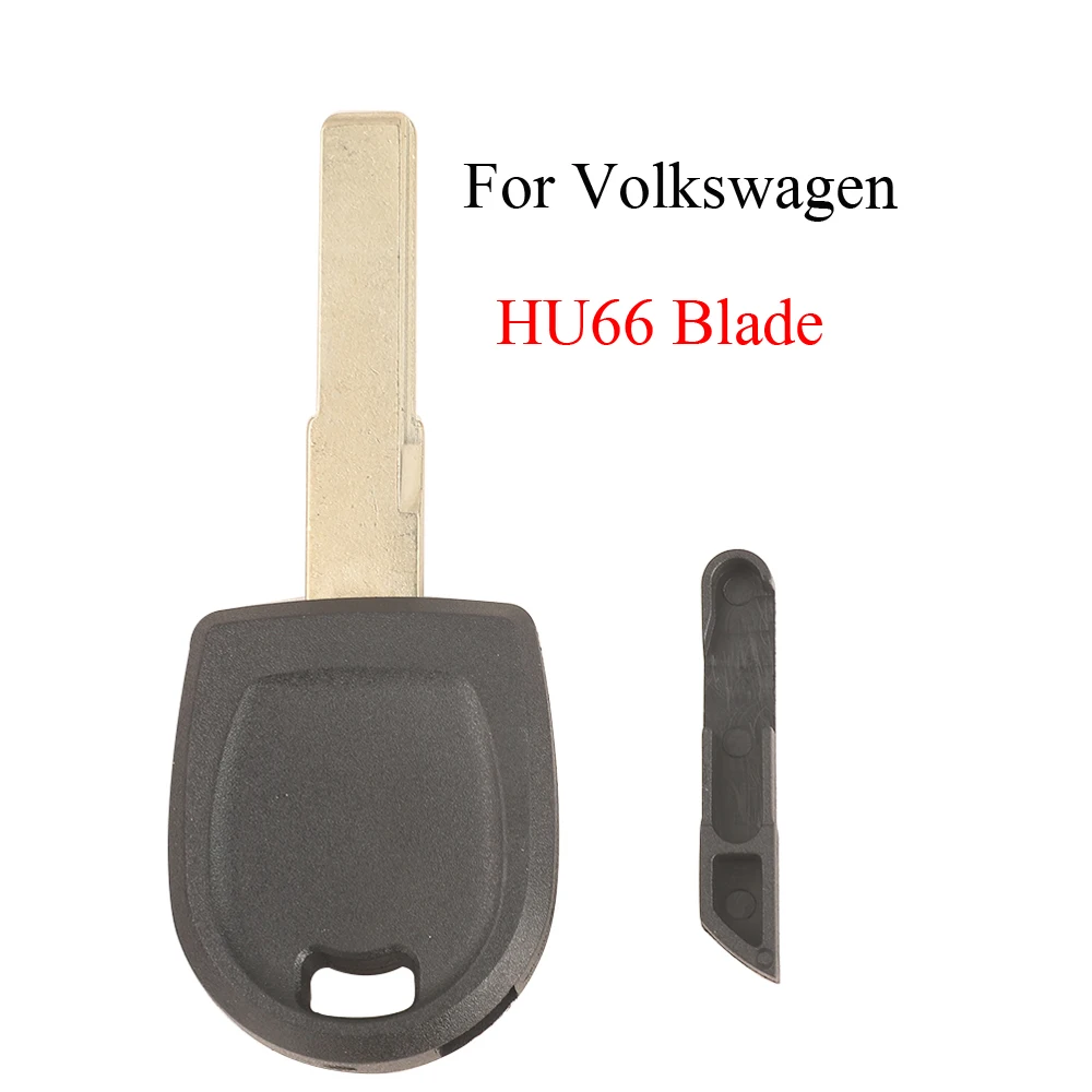 Jingyuqin 10Pcs Transponder Car Key Blanks Case Hu66 Blank Blade Per Vw Passat Golf Phaeton Kaninchen Beetle Cabriolet Polo