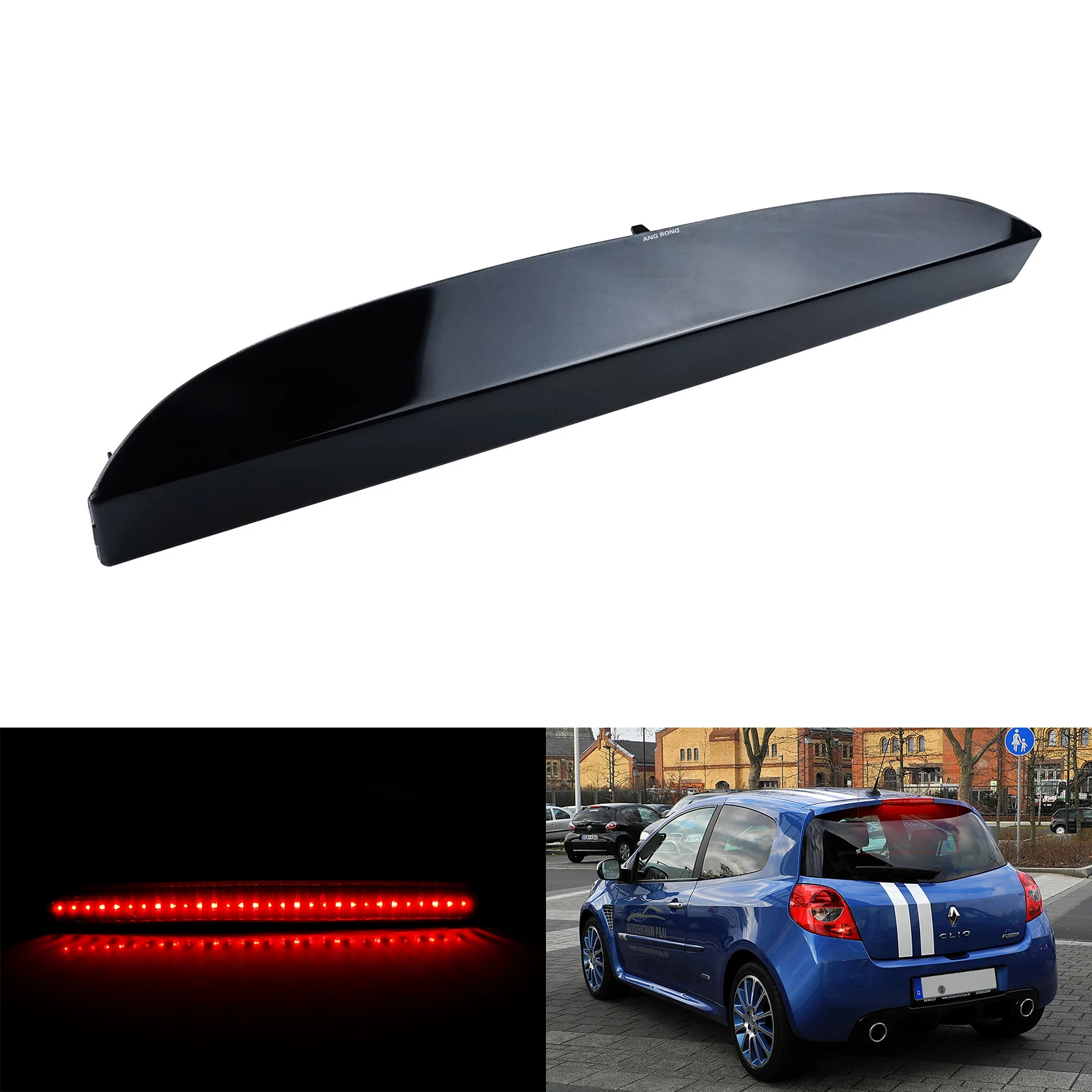 1X Per Renault Clio Mk Ii Campus Led High Level 3A Terza Luce Freno Lente Nera