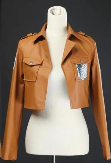 Giacca Cosplay Pu Uomo E Donna Mikasa Ackerman Eren Jaeger Cos Coat Top In Pelle