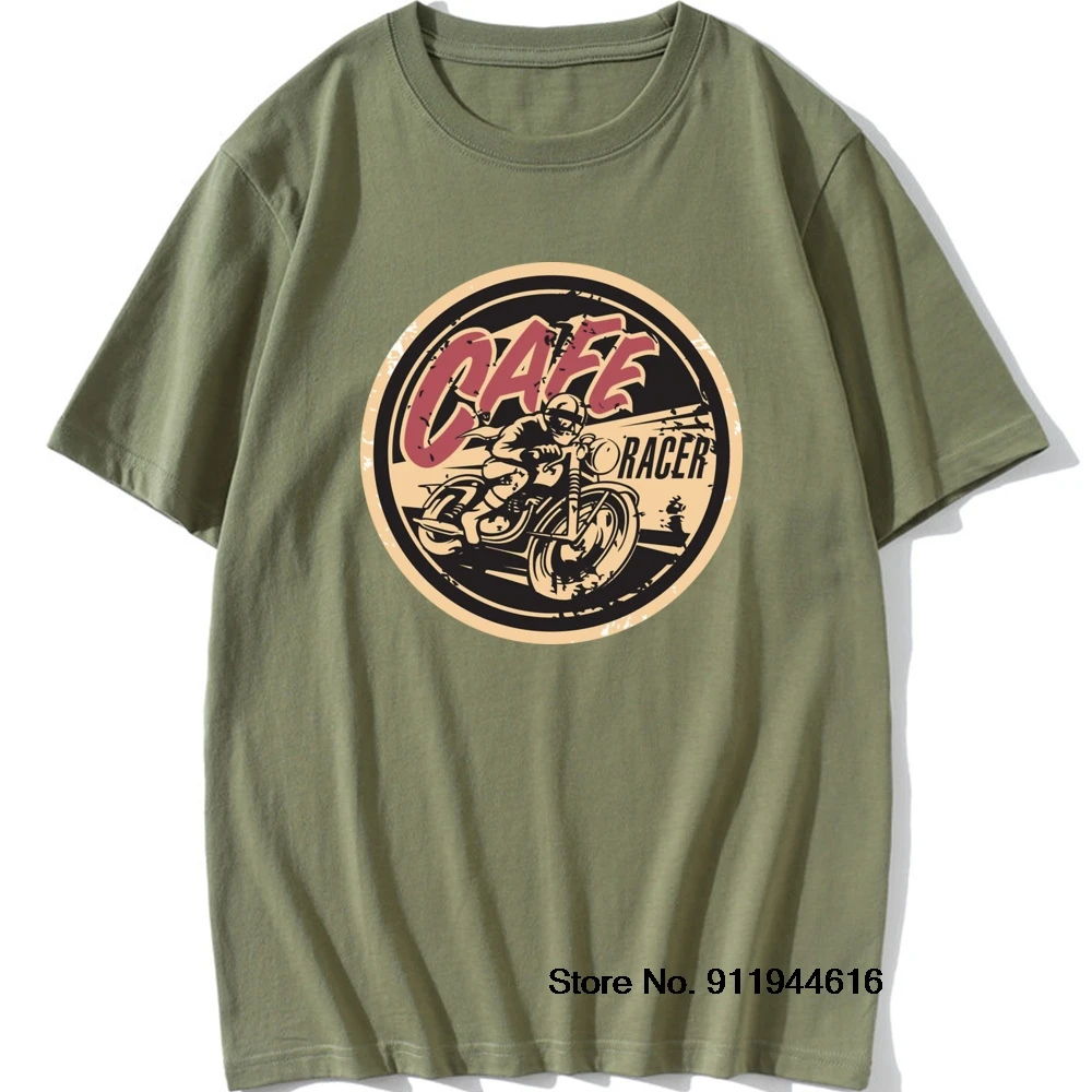 Vintage Cafe Racer Tv Retro Magliette Moto T Shirt Retro Moto Racer Auto Game Fun Magliette Cotton Rider Biker Top Tees