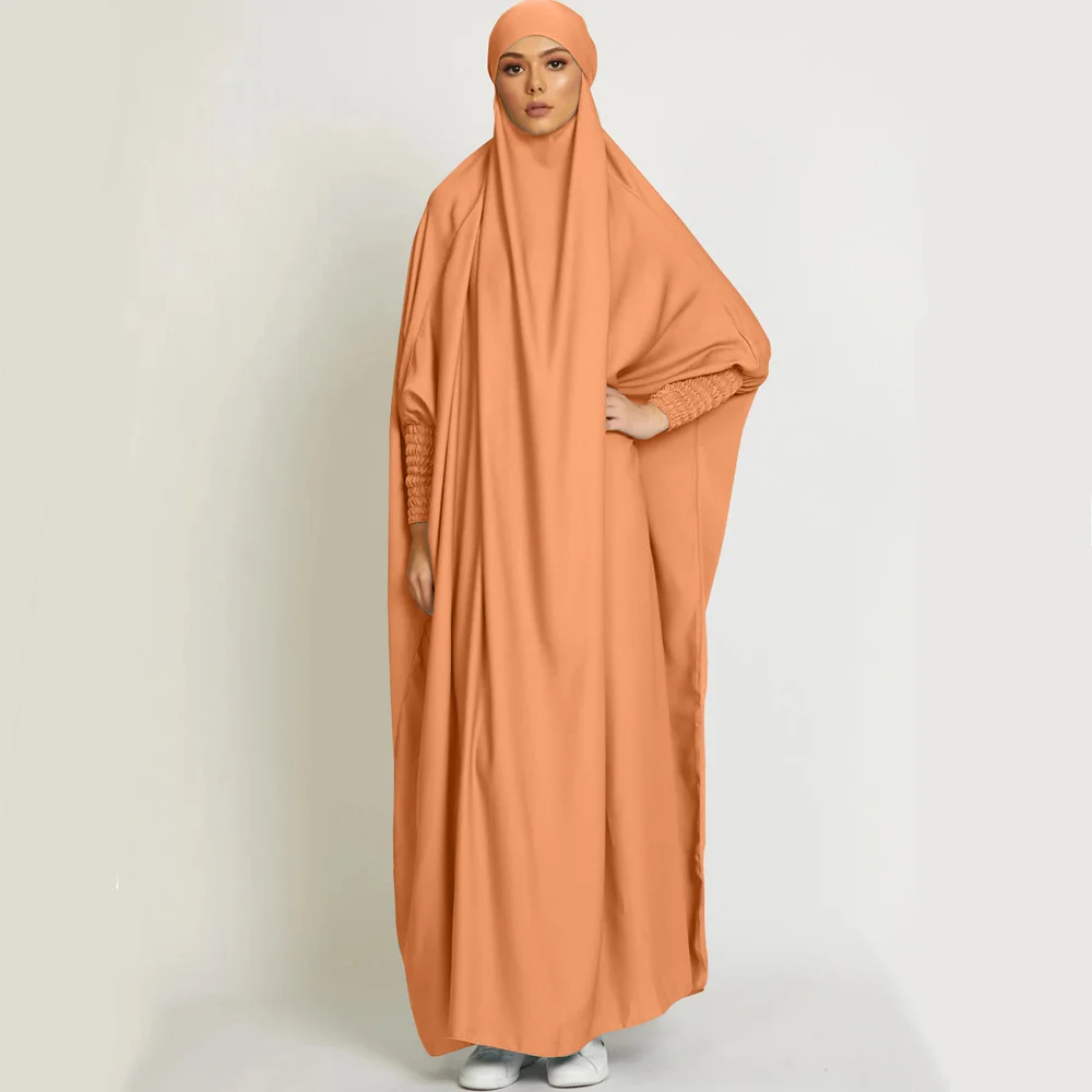 Musulmano Full Lenth Jilba One Piece Eid Ramadan Caftano Marocain Dubai Abaya Khimar Niqab Abaya Per Le Donne Kaftan Robe