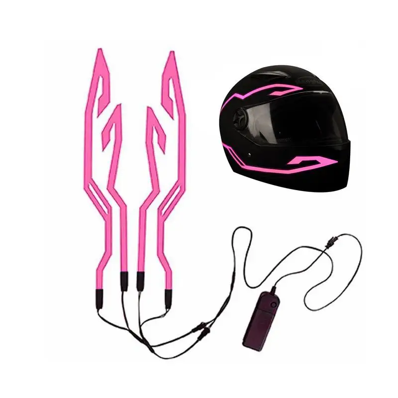 Caschi Da Moto Luci Di Striscia A Led Per Caschi Appiccicosi Sui Caschi Per Una Guida Notturna Sicura Caschi A 3 Modalità Adesivi Luminosi