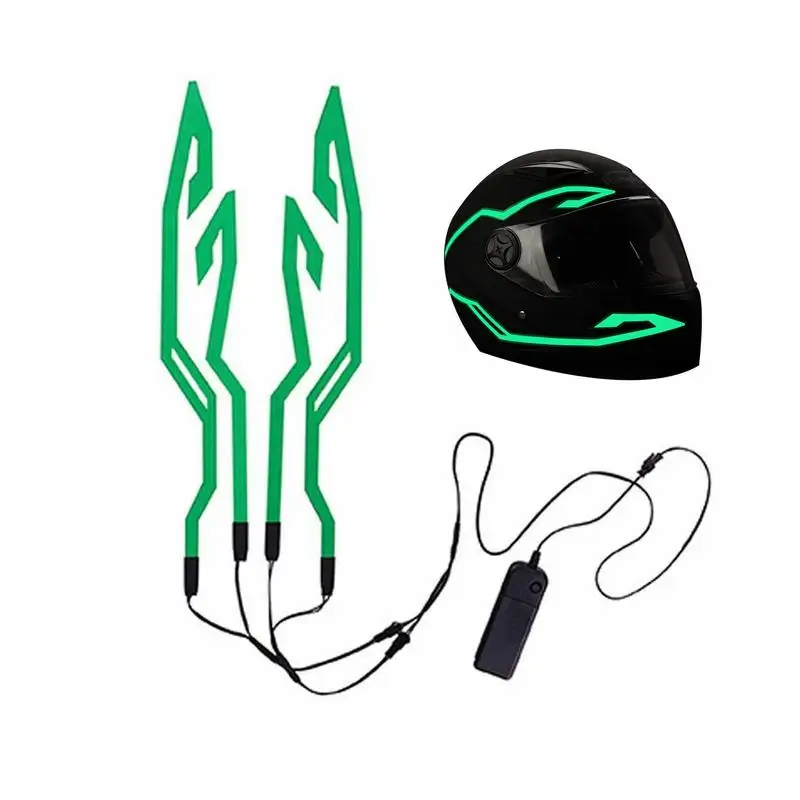 Caschi Da Moto Per Bici Luci Di Striscia A Led Per Caschi Appiccicosi Sui Caschi Per Una Guida Notturna Sicura 3 Modalità Caschi Adesivi Luminosi