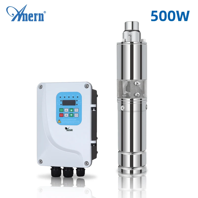 500W 48V Sommergibile Pompa Dell'Acqua Del Pozzo Pompa Dell'Acqua Solare Inverter Solare Regolatore Mppt