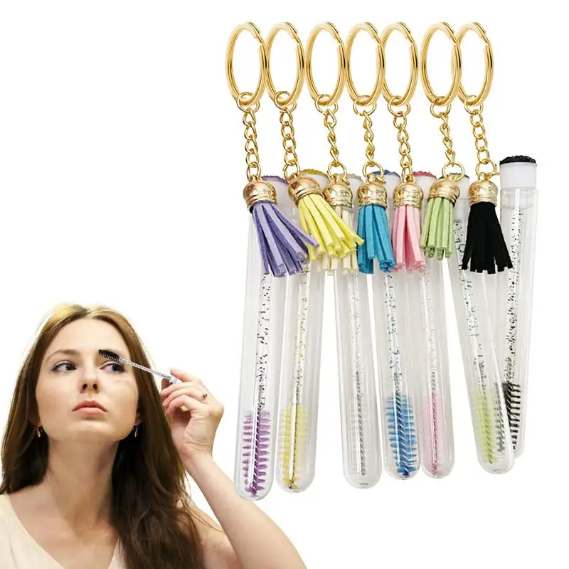 Pennelli Per Mascara Bacchette Con Portachiavi Tubo Per Mascara Vuoto E Bacchetta Pennelli Per Mascara Estensione Per Ciglia Contenitore Per Pettine T