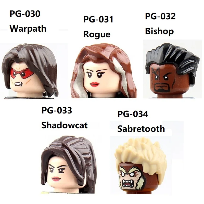 Pg8012 I Nuovi Mutanti Super Hero Rogue Warpath Bishop Shadowcat Sabretooth Building Blocks Mini Action Figure Toys