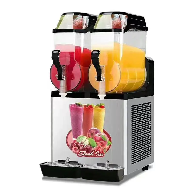 Ce Frozen Drink Slush Machine Cheap Commercial 2 Ciotole Granita Slush Ice Machine Price Snack Slush Machine In Vendita