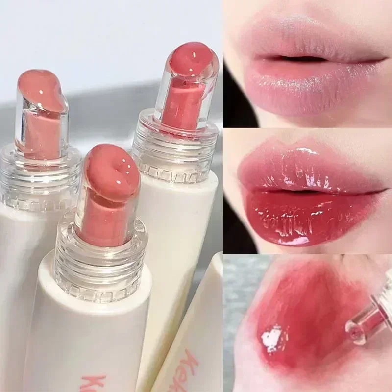 Crystal-Frozen Glossy Lip Glaze Waterproof Long Lasting Lip Gloss Glossy Mirror Tea Red Liquid Lipstick Doodle Lip Trucco Coreano