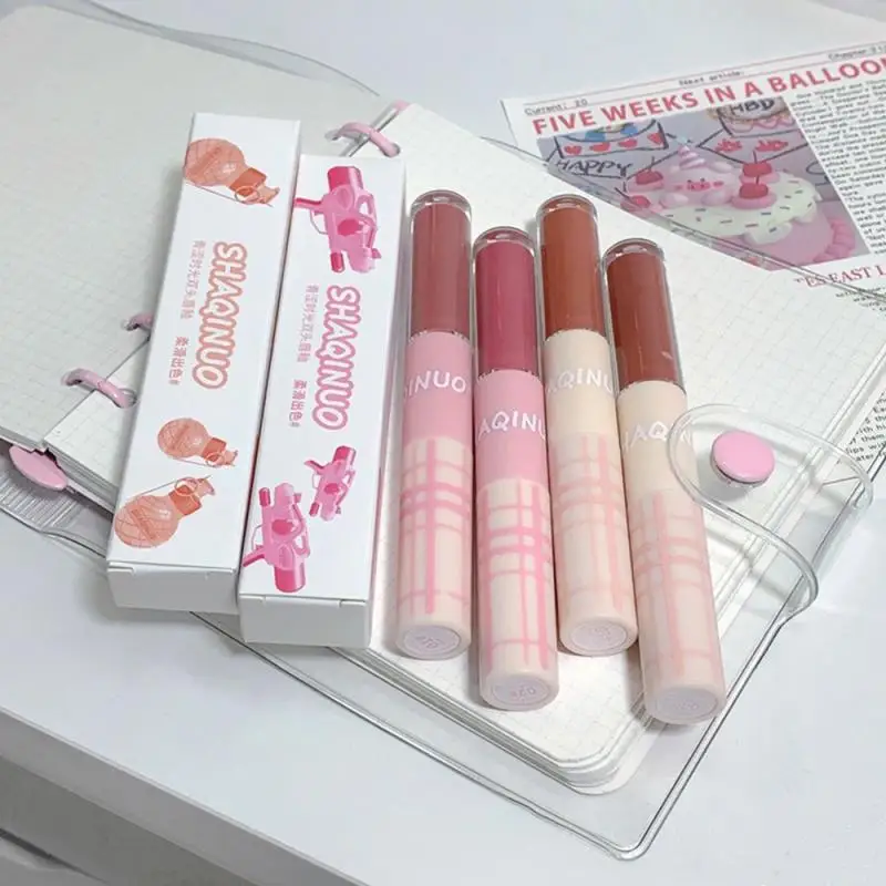 Specchio Rossetto Colori Vivaci Anti-Fouling Matte Lip Mud Formula Idratante Rossetto Bianco Opaco Rossetto Lucidalabbra Impermeabile