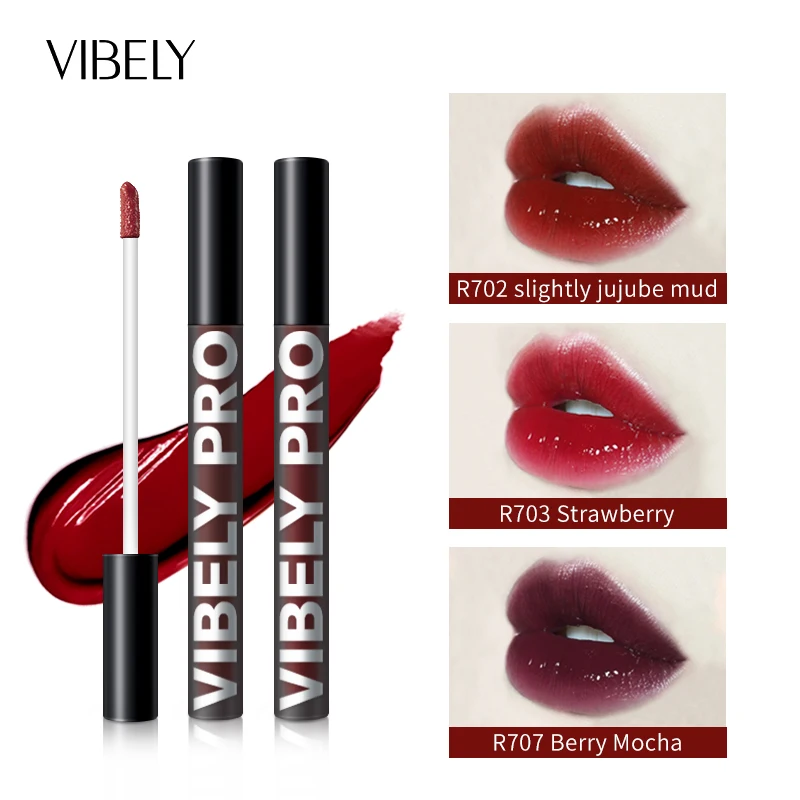 Glitter Water Mirror Lip Gloss Lip Glaze Idratante Plumper Waterproof Lipgloss Lip Tint Pigment Liquid Lipstick Cherry Gloss