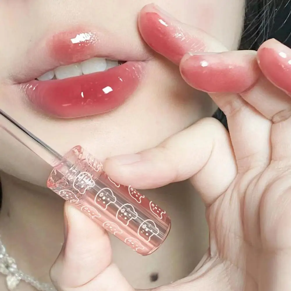 Cherry Pink Lip Plumper Gloss Crystal Jelly Oil Lip Tint Coreano Rossetto Impermeabile A Lunga Durata Labbra Plumper Rossetto Liquido