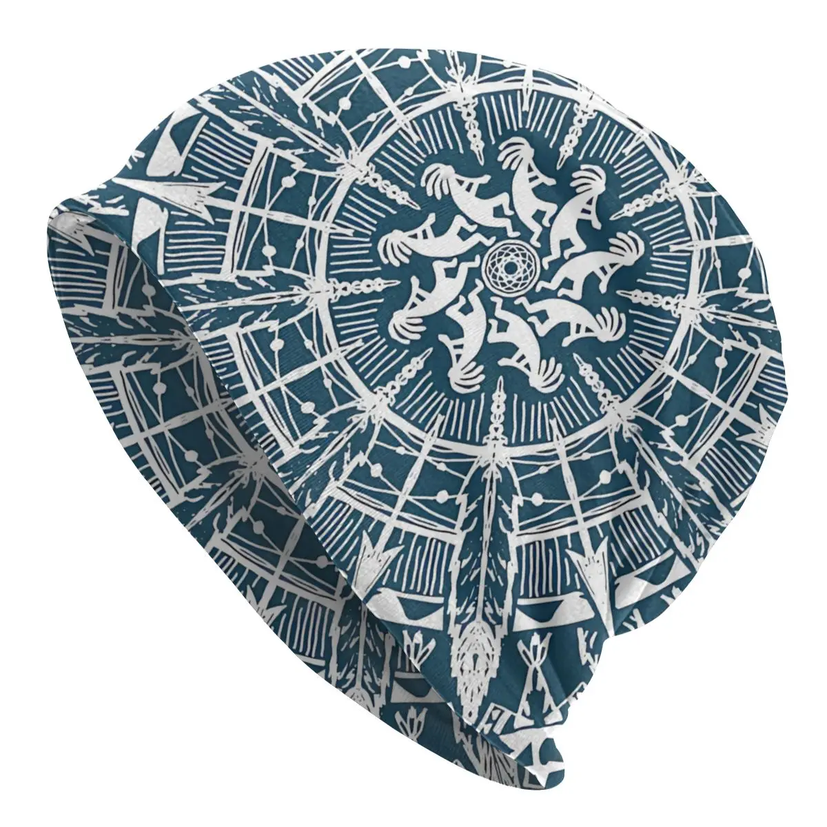 Kokopelli Hopi Skullies Berretti Cappelli Primaverili One Blood First Nation Piuma Freccia Thunderbird Dream Catcher Cappellini Sottili Da Uomo