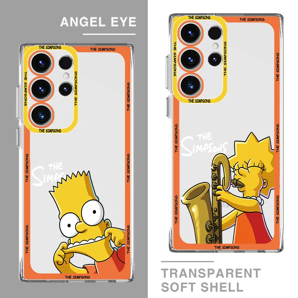 Custodia Per Telefono Disney Fun Simpson Per Samsung Galaxy S22 Plus S10 S23 Ultra Note 20 Ultra 10 Plus S20Fe S21 Cover Trasparente Morbida