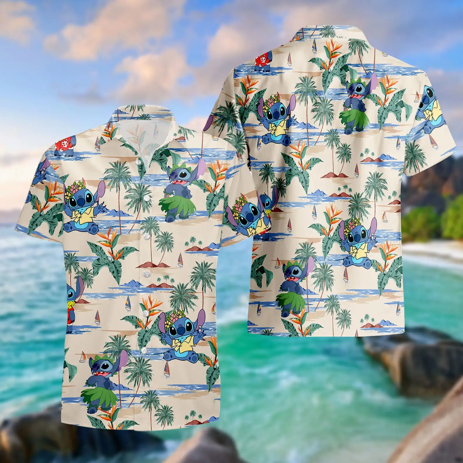 Stitch Camicie Hawaiane Camicie Da Donna Da Uomo Magliette Hawaiane Disney Camicie Abbottonate Da Uomo Vintage Casual Camicie Da Spiaggia Stitch