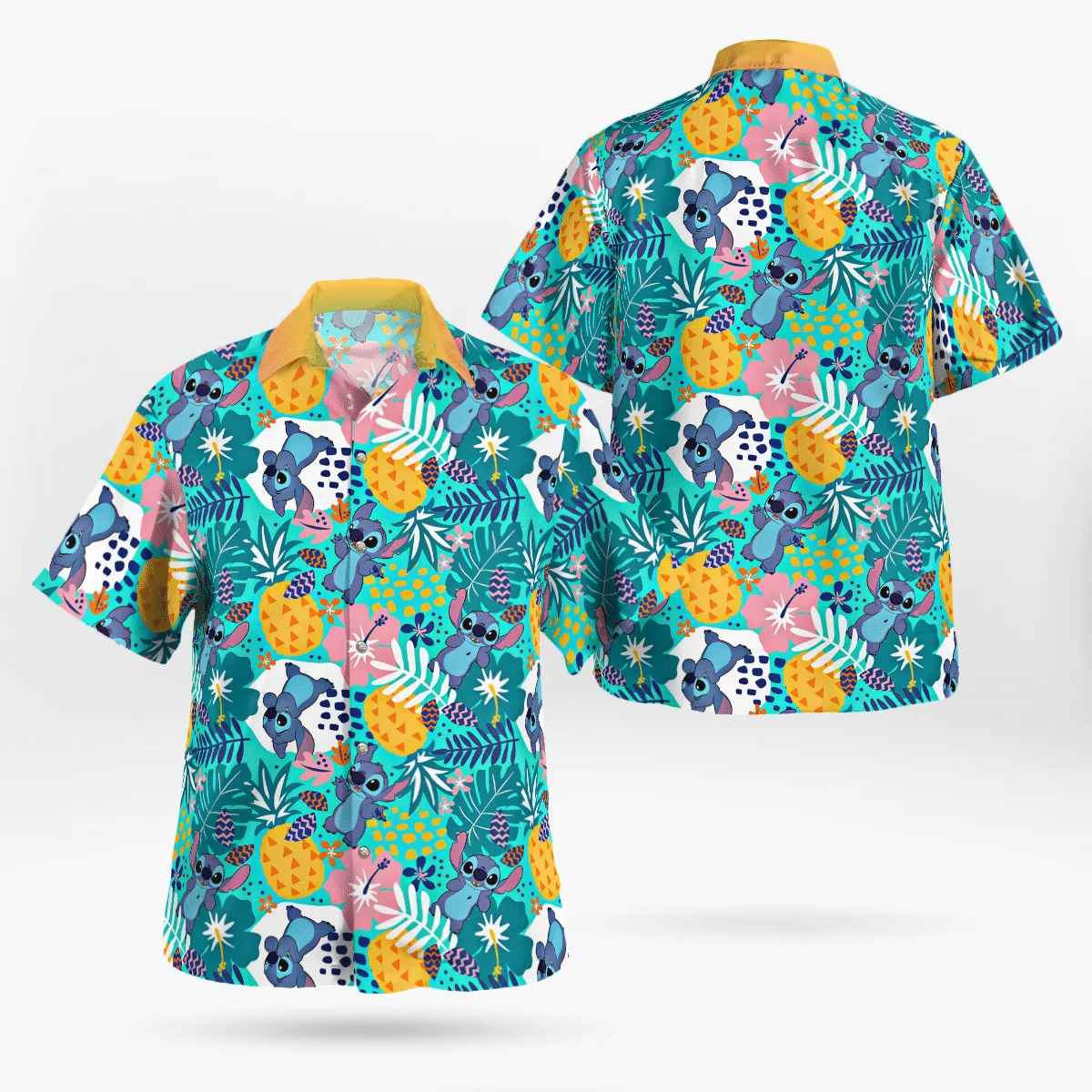 Stitch Camicie Hawaiane Camicie A Maniche Corte Da Donna Da Uomo Magliette Hawaiane Disney Camicie Da Spiaggia Casual Camicie Vintage Abbottonate