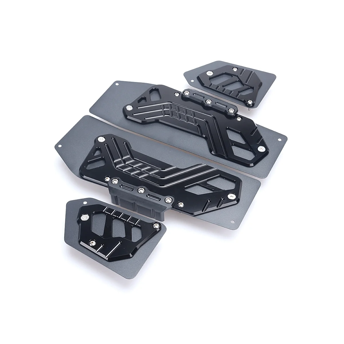 Poggiapiedi Moto Pedane Pedane Pedali Piastra Pastiglie Per Honda Adv350 Adv-350 Adv 350 2022 2023 (Nero)