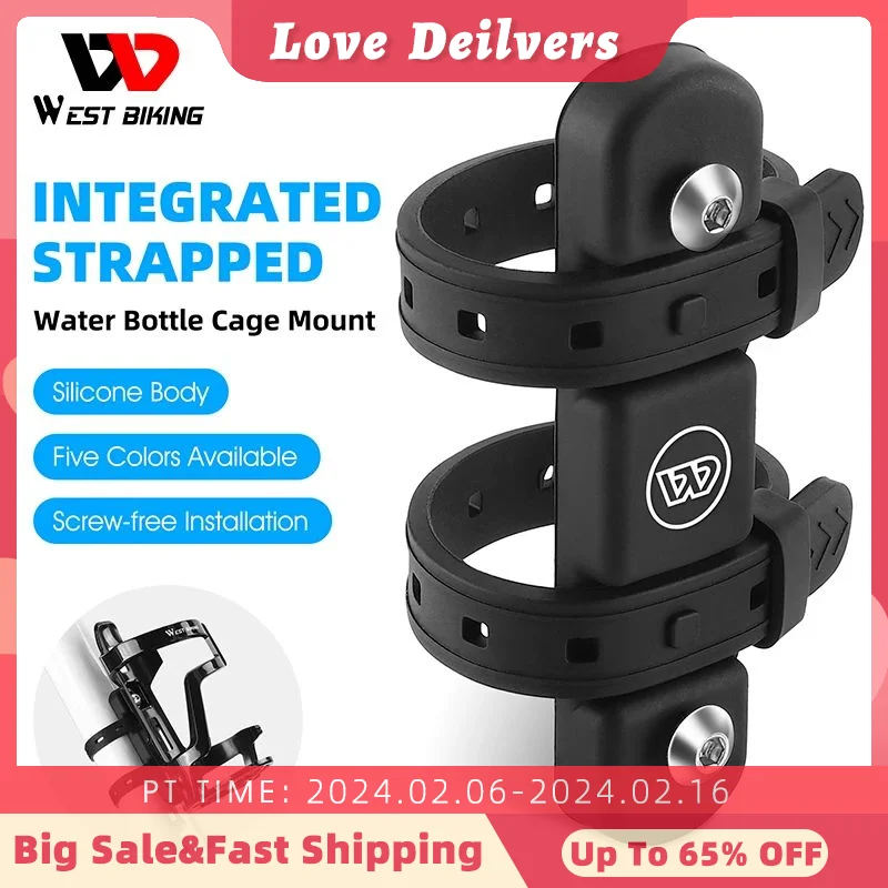 Adattatore Portaborraccia Per Bicicletta West Biking 5 Colori Cinturino Per Portaborraccia In Silicone Reggisella Telaio Per Forcella Montaggio Multip