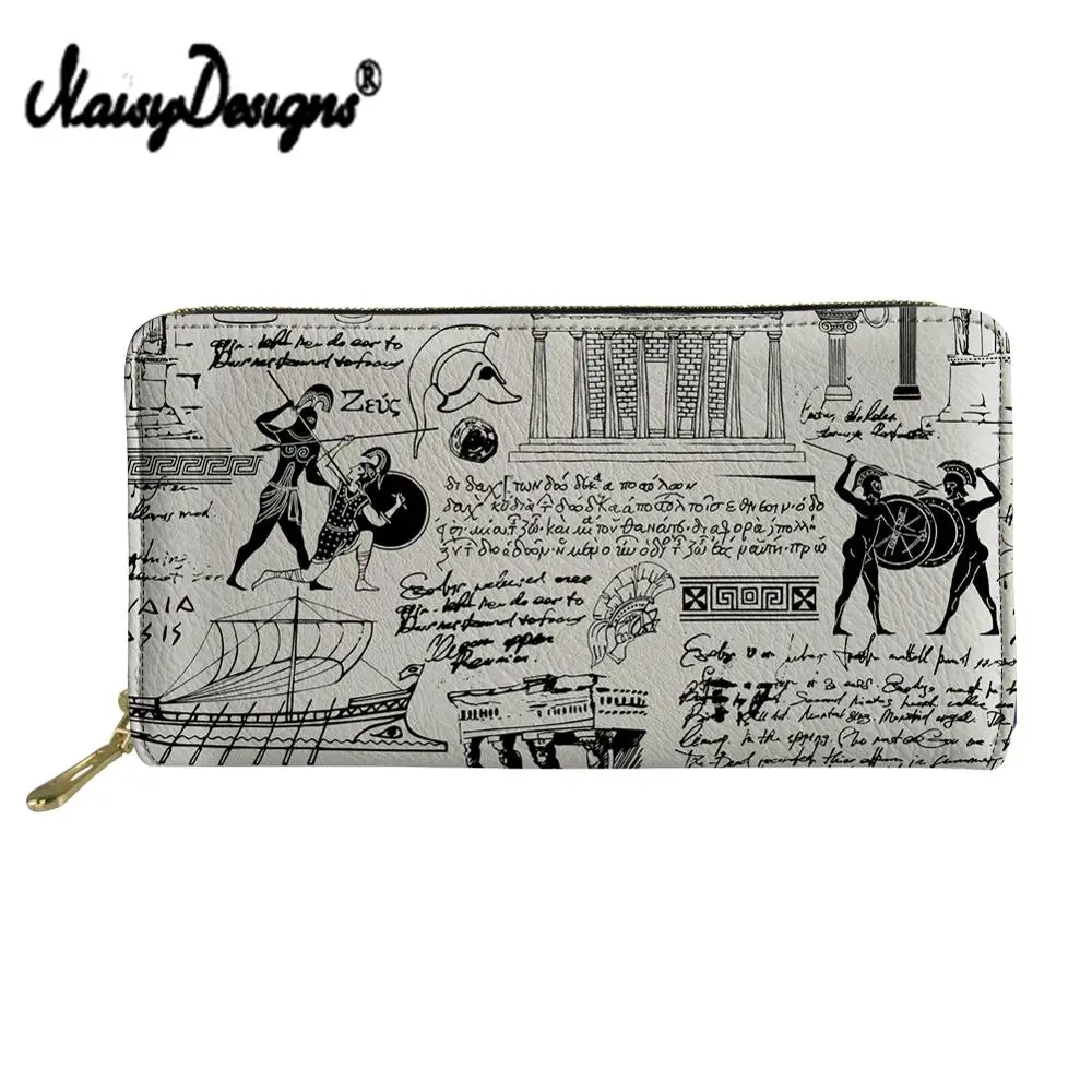 Noisydesigns Ancient Rome Series Designer Vintage Portafogli Donna Leather Long Card Holder Pochette Carteira Female Coin Purs