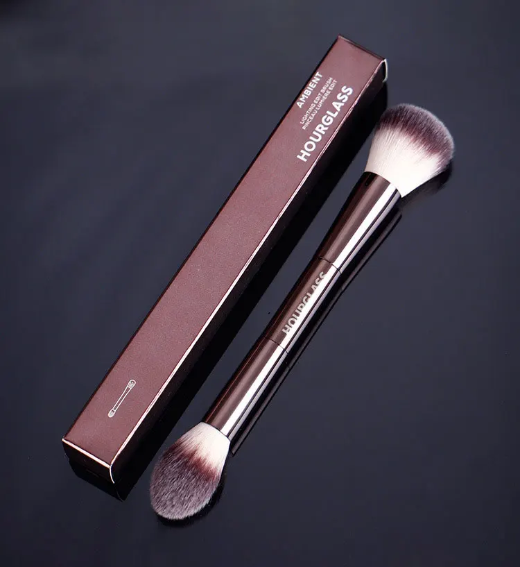 1 Pz Illuminazione Modifica Pennelli Trucco Contorno Polvere Pennello Trucco Fard Bronzer Squisito Manico Professionale In Metallo Con Scatola