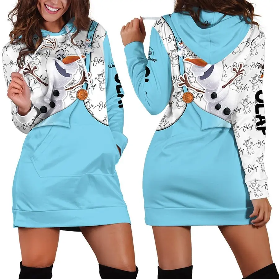Nuovo Vestito Frozen Olaf Felpa Con Cappuccio Vestito Maglione Moda Disney Principessa Elsa Vestito Felpa Vestito 3D Allover Stampato Felpa Con Cappuc