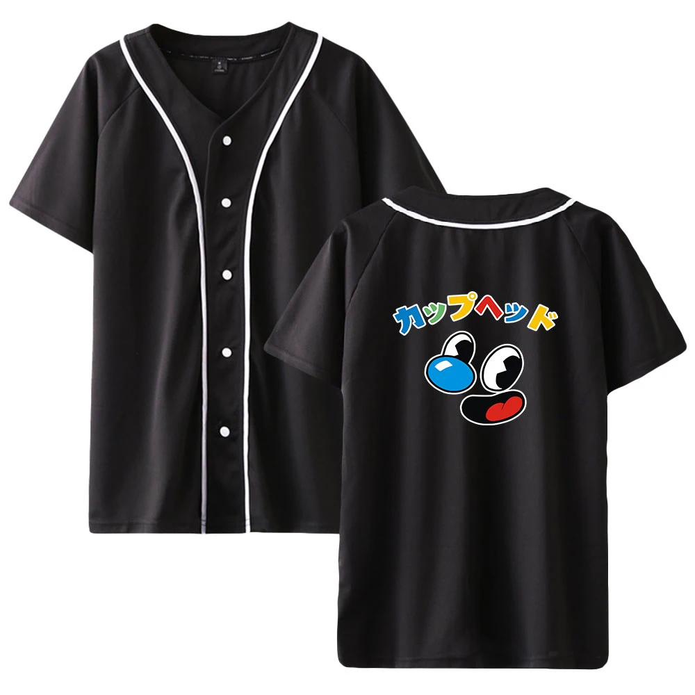 The Cuphead Show Giacca Da Baseball Donna Uomo Manica Corta Giacche Estive Casual Streetwear Abbigliamento Estivo