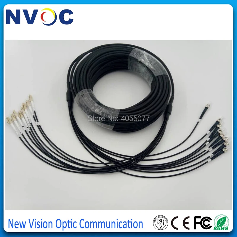 8 Core Om1 Om2 Om3 Armored Patch Cavo 1000M Lszh Giacca, St/Lc/Fc/Sc Armored Roditore Patch Cord In Fibra Di Cavo, Blindata Fibra Ponticello
