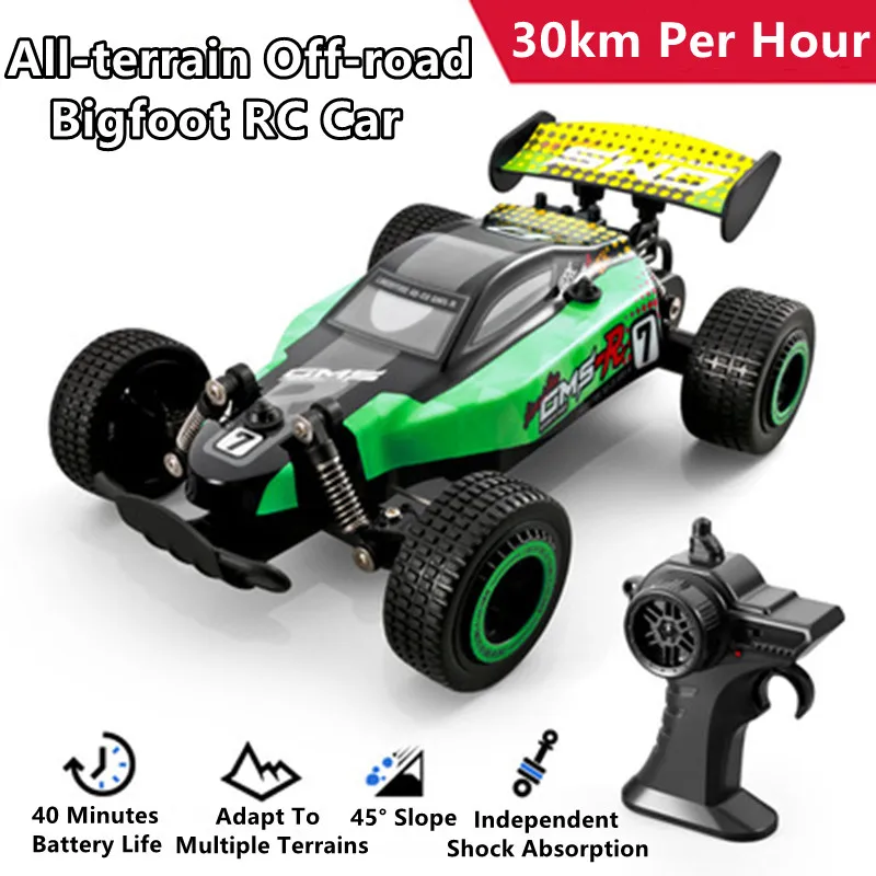 Fuoristrada 4Wd Ad Alta Velocità Drift Rc Auto 30 Km/H Ammortizzatore Indipendente 45 ° Arrampicata Telaio Sigillato Giocattolo Telecomando