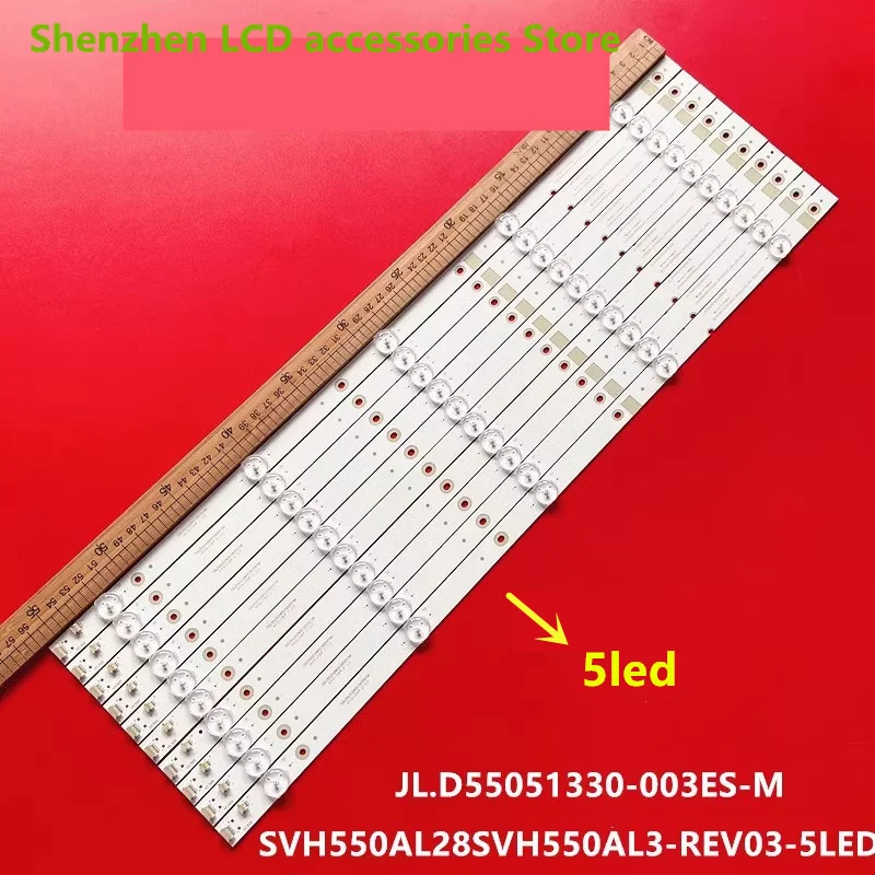 10 Pezzi/Lotto Per Hisense 55 Pollici Bar Luce Retroilluminazione Tv Lcd Bar Hisense _ 55_Hd550Du-E31_10X5 56 Centimetri 5Led 100% Nuovo