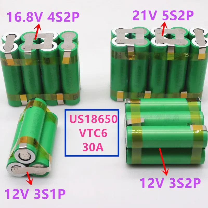 Vtc6 18650 30A 12V-21V 6000Mah 30 Amp, Per Batterie Cacciavite, Asta Di Saldatura 3 S1P 12.6 V, Batteria (Regolabile)