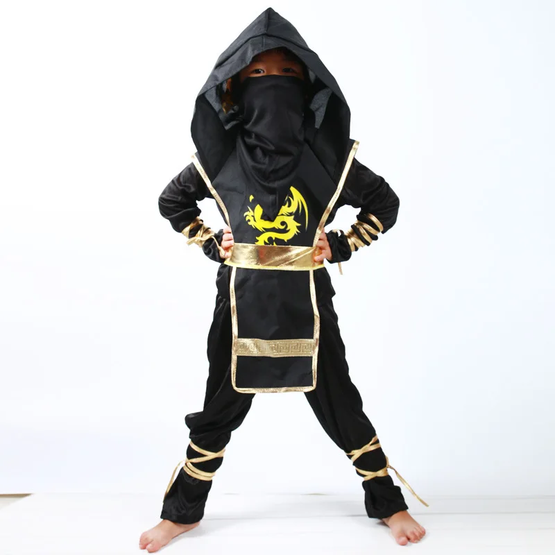 Nero Ninjago Cosplay Costume Abbigliamento Per Bambini Ninja Supereroe Vestiti Di Halloween Vestiti Del Partito Di Natale