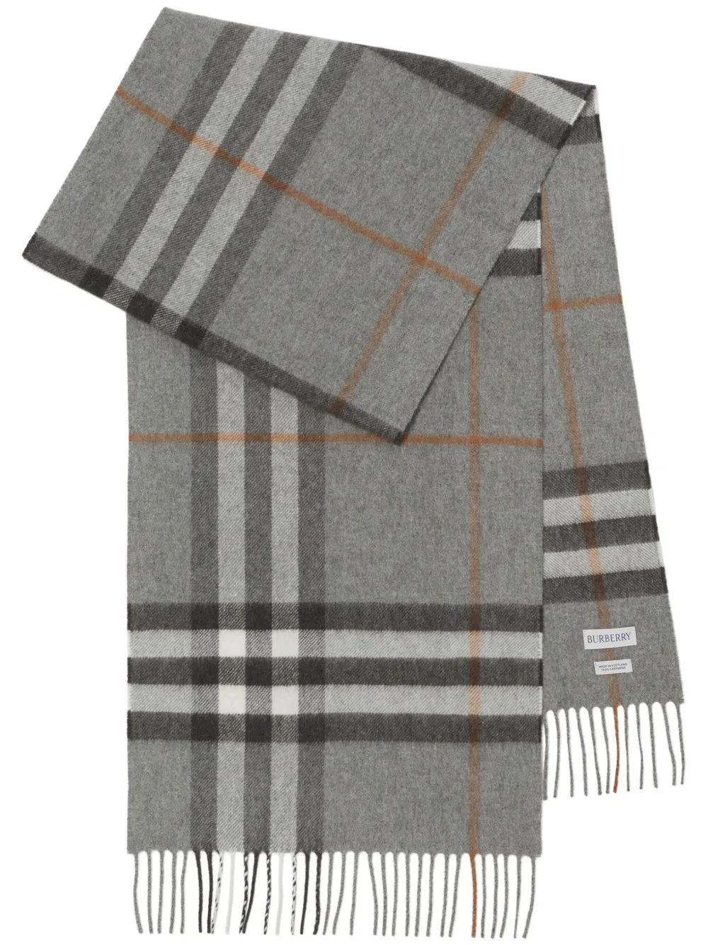 Burberry House Check cashmere scarf - Grigio