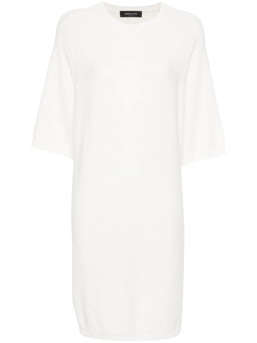 Fabiana Filippi purl-knit midi skirt - Bianco