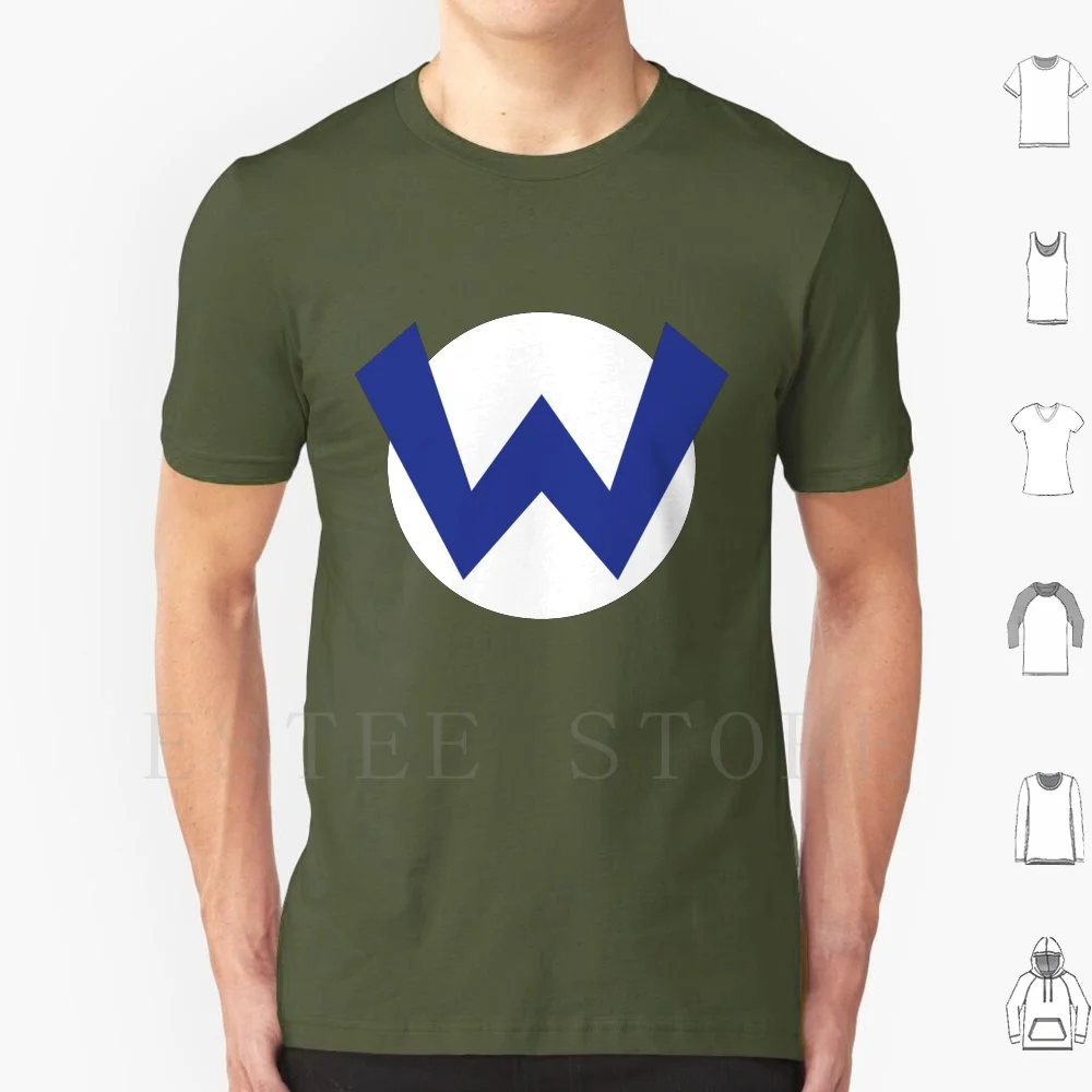 Originale Wario Emblem T Shirt Uomo Cotone 6Xl Wario Super Wario Land Warioware Videogiochi Gaming Nerd Geek Luigi Toad Bowser