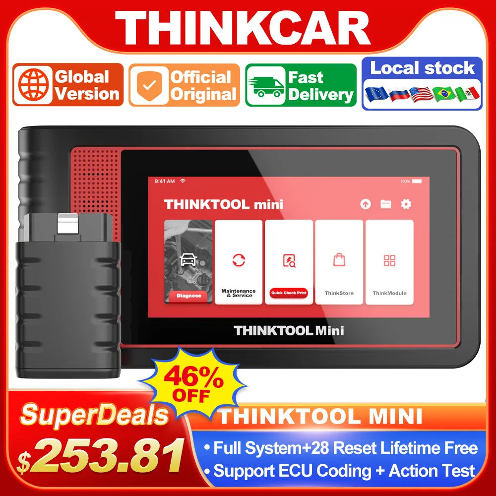 Thinkcar Thinktool Mini Strumenti Diagnostici Per Auto Sistema Completo 28 Reset Aggiornamento Gratuito Scanner Obd2 Codifica Ecu Strumento Di Scansio
