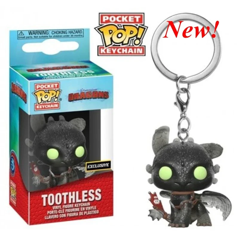 Nuovo Portachiavi Tascabile Funko Http Dragons Portachiavi Black Dragon Toothless Action Figure Toy Per Ciondolo