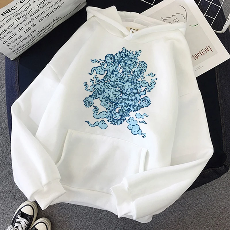 Sweetshirt Oversize Da Donna Harajuku Felpa Con Cappuccio Vintage Felpa Con Cappuccio Da Donna Streetwear Felpa Invernale Con Cappuccio Con Stampa Dra