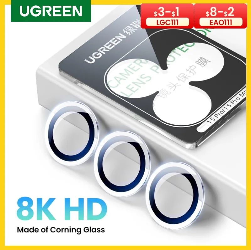 Ugreen O Iphone 15 Pro Max Protezione In Vetro Per Obiettivo Della Fotocamera Per Iphone 15 Pro Iphone 15 14 13 Pro Mini Plus Pellicola Protettiva