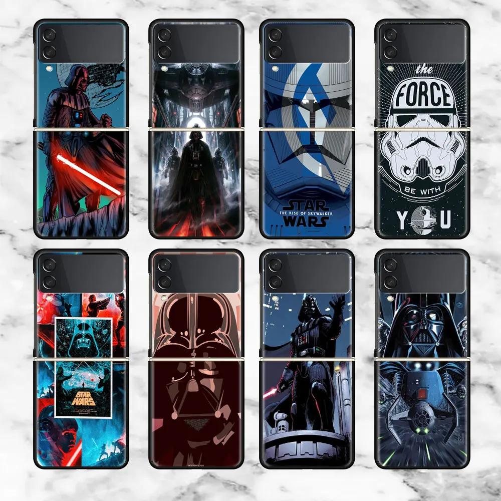 Cool Movie Starwars Case Per Samsung Galaxy Z Flip 3 4 5G Antiurto Nero Pc Hard Zflip3 Zflip4 Cover Posteriore Di Lusso Funda