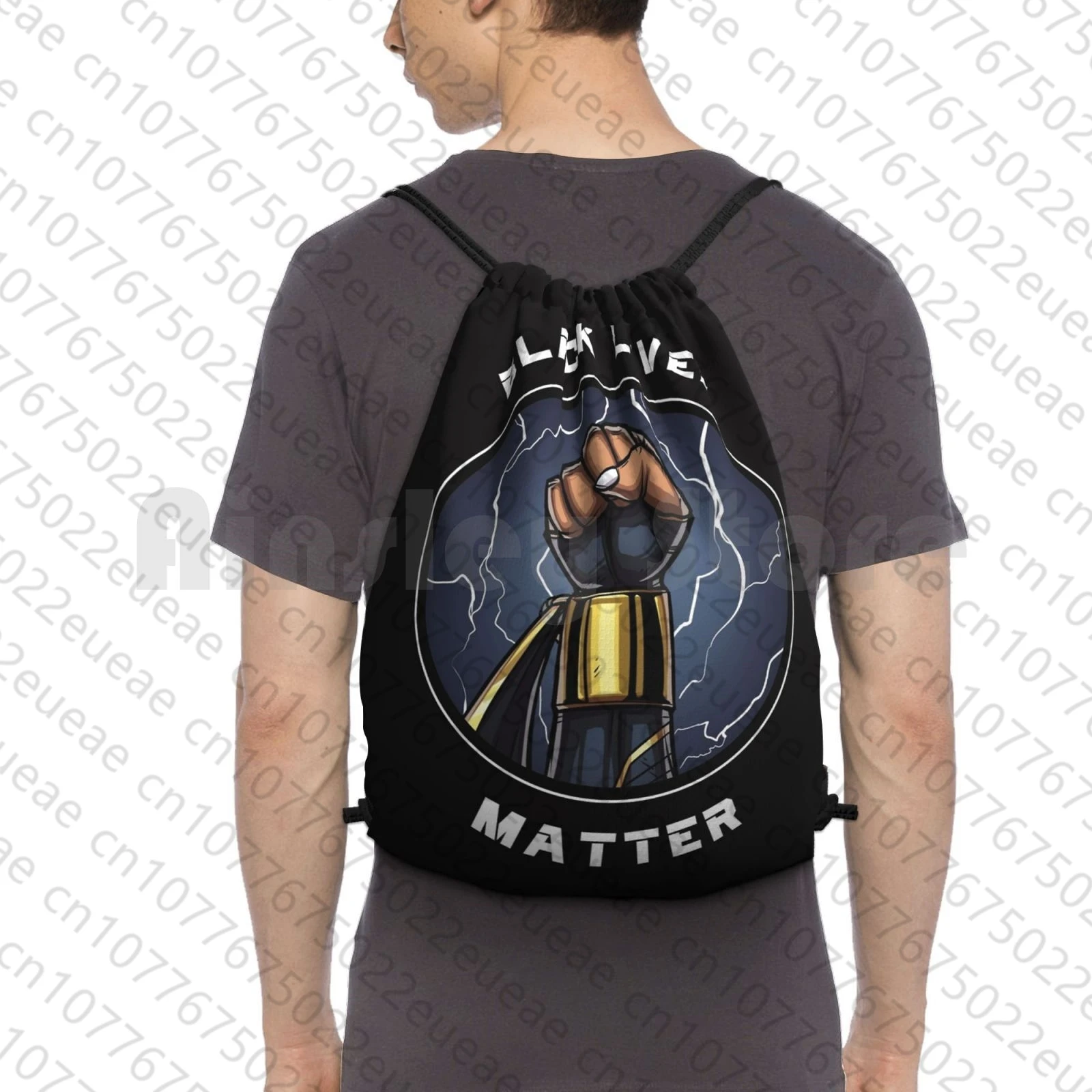 Black Lives Matter-Zaino Borsa Con Coulisse Riding Climbing Gym Bag Comics Hero Superhero Black Lives Matter Black Lives
