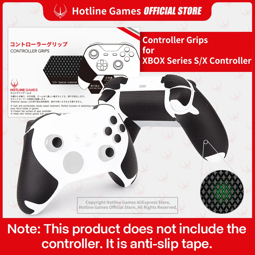 21 Pezzi Hotline Games 2.0 Plus Gamepad Adesivo Antiscivolo Per Controller Xbox Series X/S, Antiscivolo, Traspirante