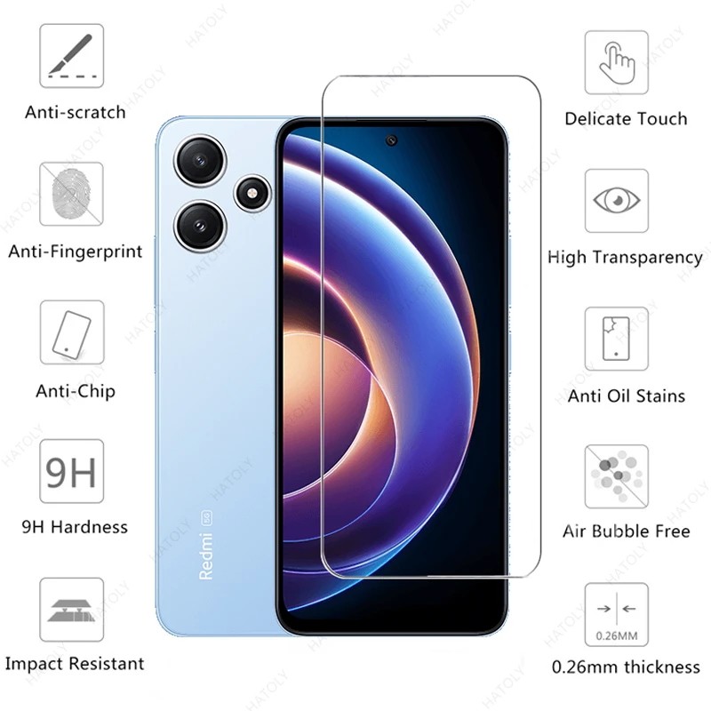 Per Xiaomi Redmi 12 5G Vetro Protettivo Schermo Trasparente Vetro Per Xiaomi Redmi 12 5G Obiettivo Della Fotocamera Vetro Per Xiaomi Redmi 12